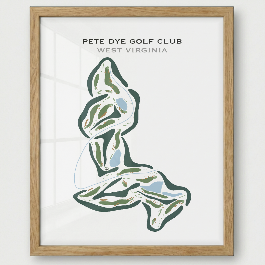 Pete Dye Golf Club, West Virginia - Printed Golf Courses