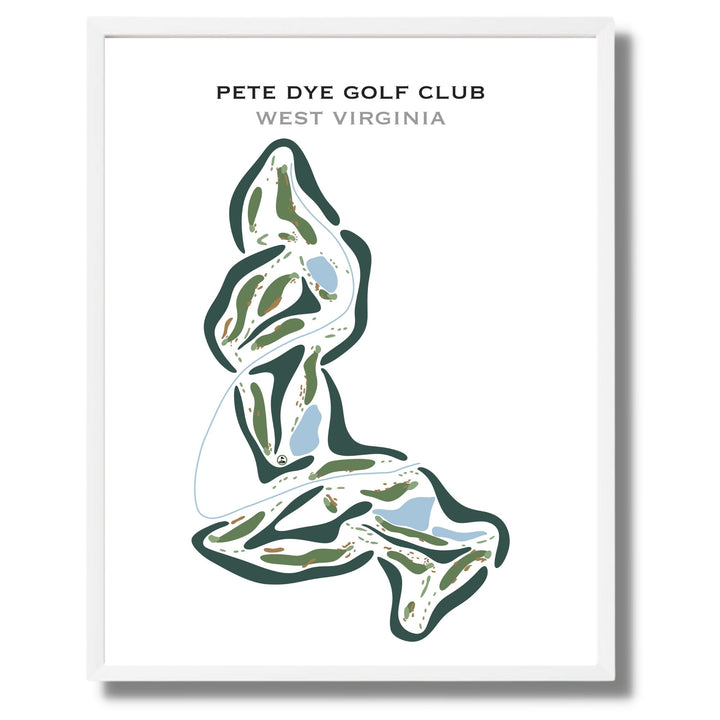 Pete Dye Golf Club, West Virginia - Printed Golf Courses