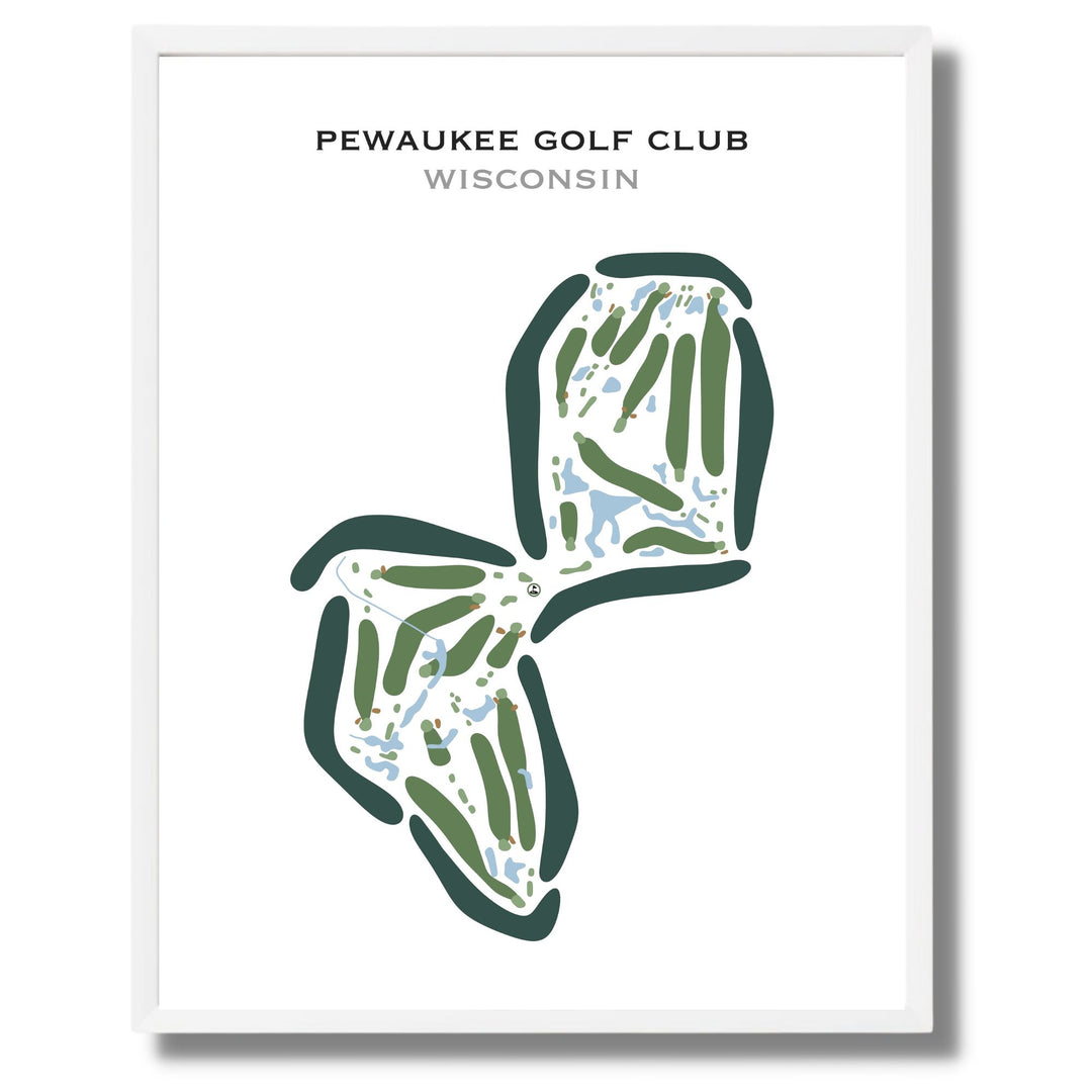 Pewaukee Golf Club, Wisconsin - Printed Golf Courses