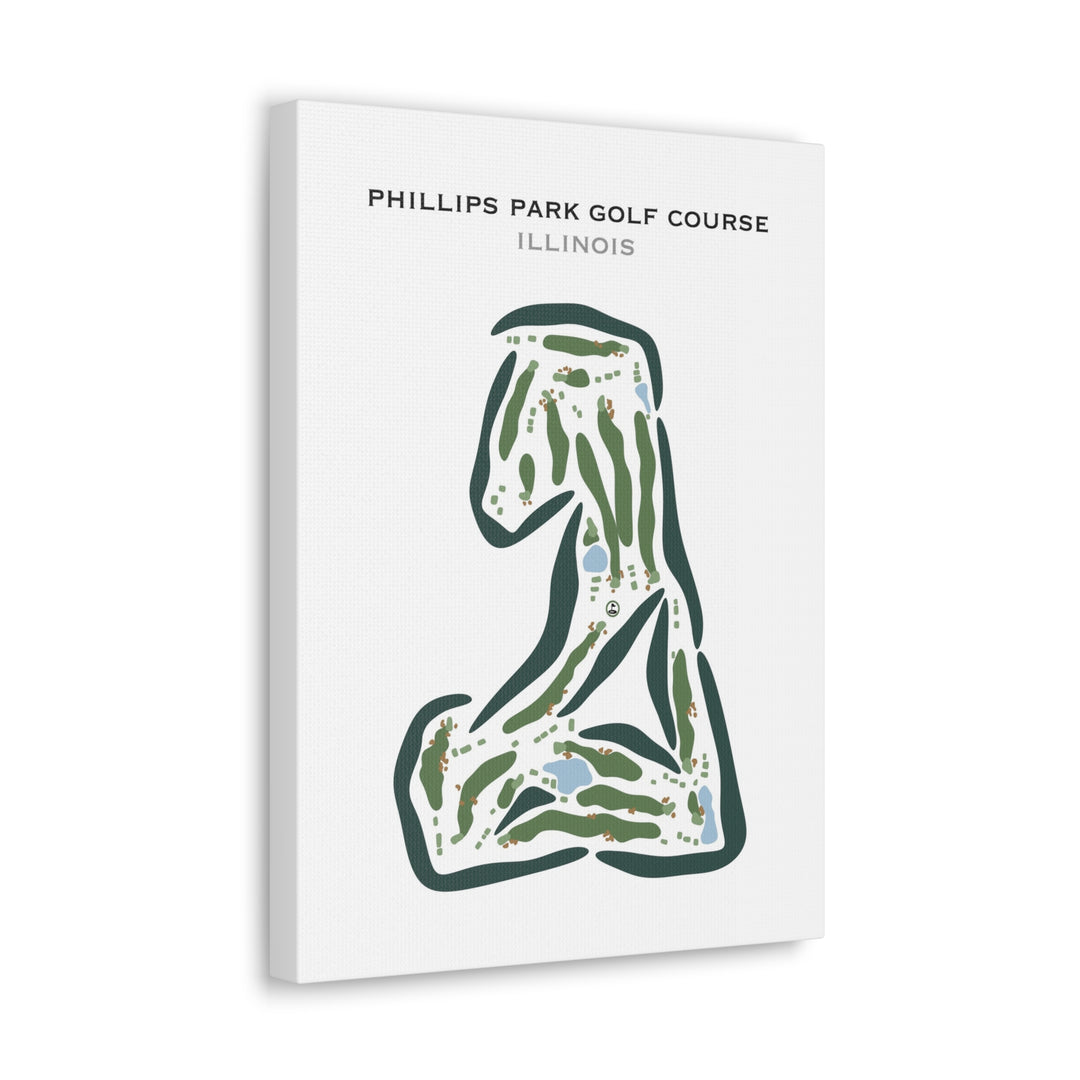 Phillips Park Golf Course, Illinois - Printed Golf Courses