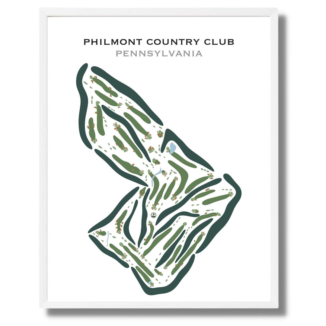 Philmont Country Club, Pennsylvania - Printed Golf Courses - Golf Course Prints