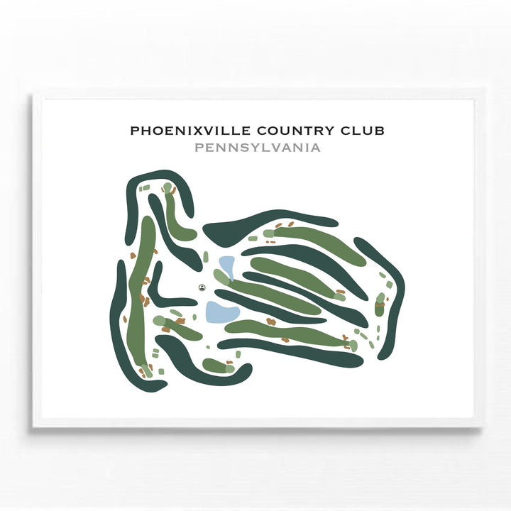 Phoenixville Country Club, Pennsylvania - Printed Golf Course