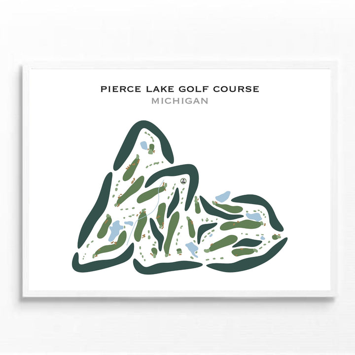 Pierce Lake Golf Course, Michigan - Printed Golf Courses