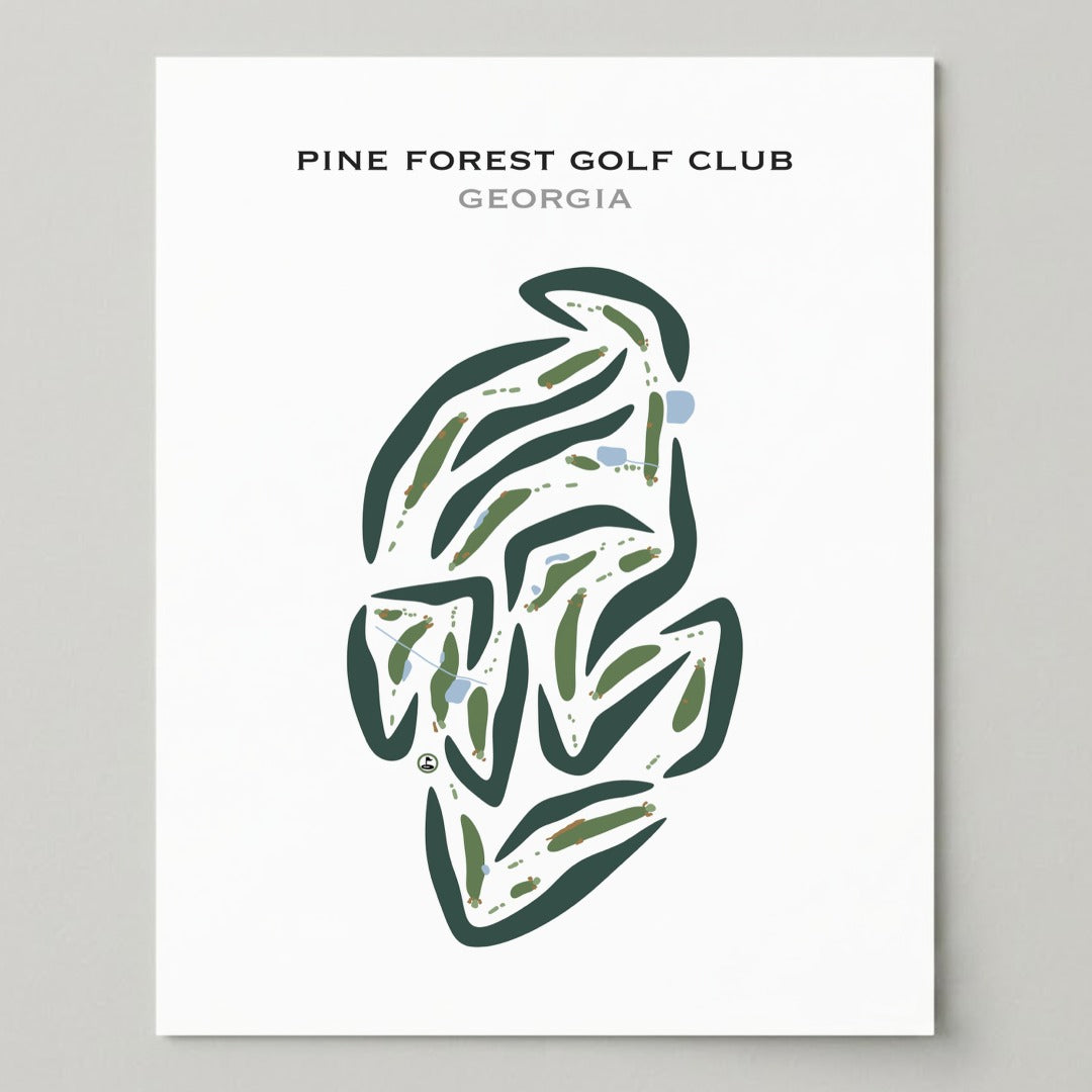 Pinetree Country Club, Georgia - Printed Golf Course