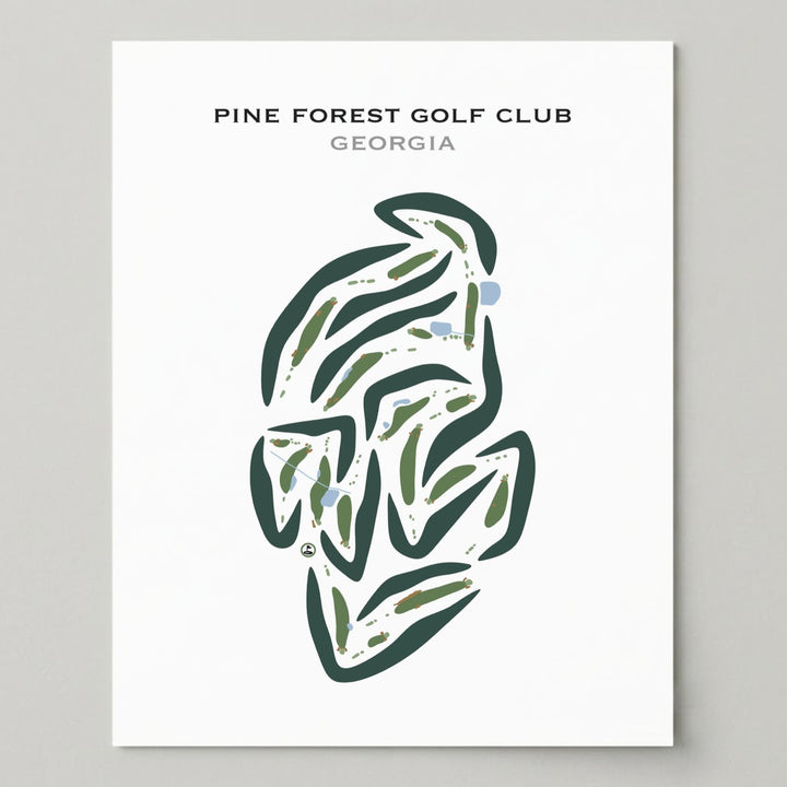 Pinetree Country Club, Georgia - Printed Golf Course