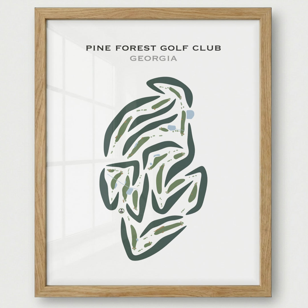 Pinetree Country Club, Georgia - Printed Golf Course