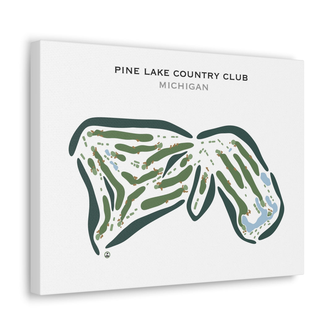 Pine Lake Country Club, Michigan - Printed Golf Course