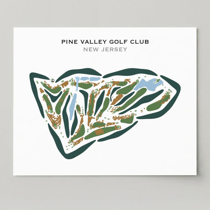 Pine Valley Golf Club, New Jersey (Landscape) - Printed Golf Courses