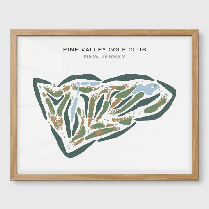 Pine Valley Golf Club, New Jersey (Landscape) - Printed Golf Courses