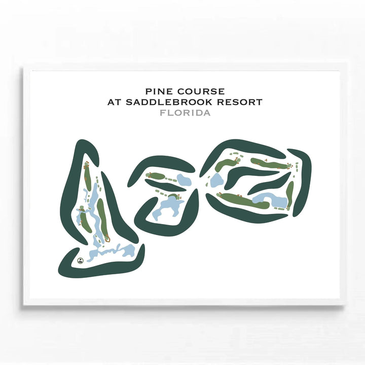 Pine Course at Saddlebrook Resort, Florida  - Printed Golf Courses