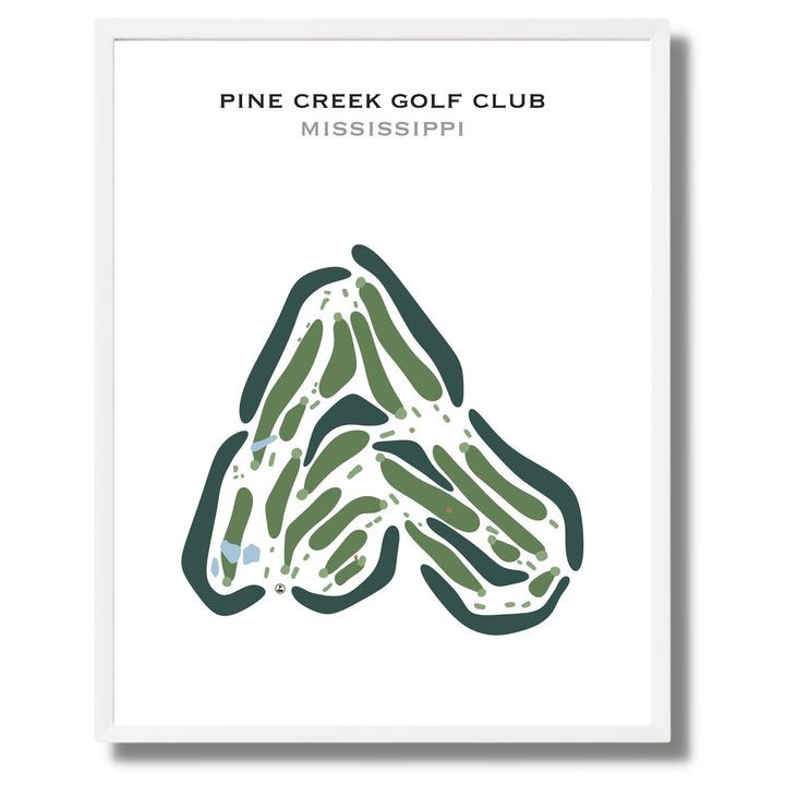 Pine Creek Golf Club, Mississippi - Printed Golf Courses