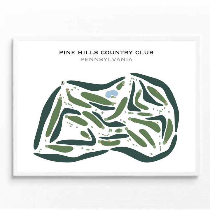 Pine Hills Country Club, Pennsylvania - Printed Golf Courses