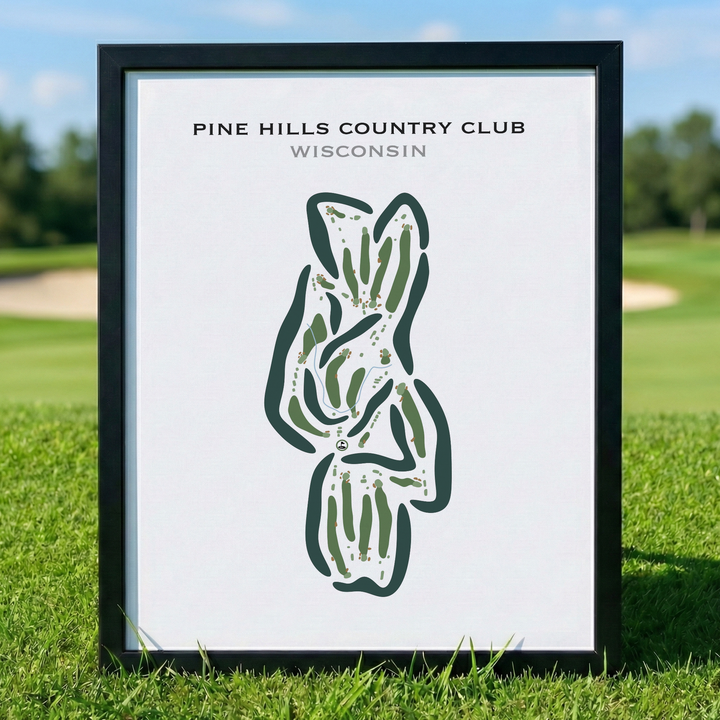 Pine Hills Country Club, Wisconsin - Printed Golf Course