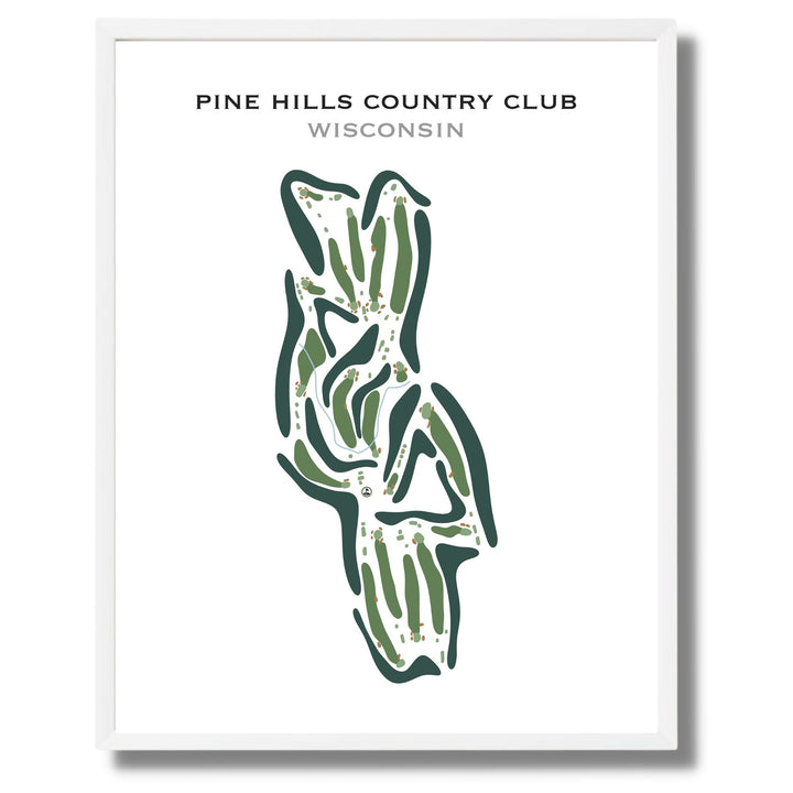 Pine Hills Country Club, Wisconsin - Printed Golf Course