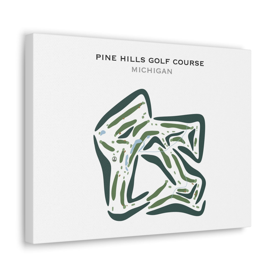 Pine Hills Golf Course, Michigan - Printed Golf Courses