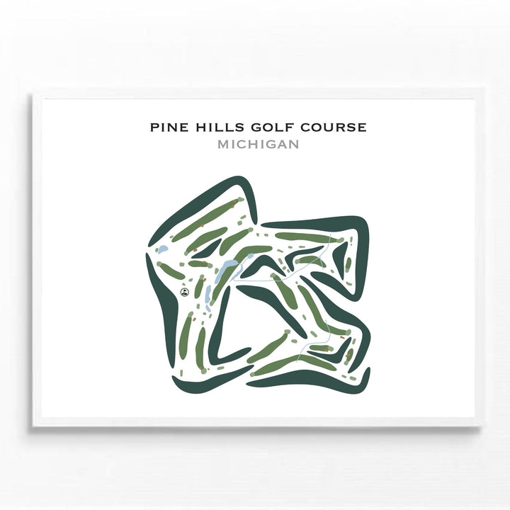 Pine Hills Golf Course, Michigan - Printed Golf Courses