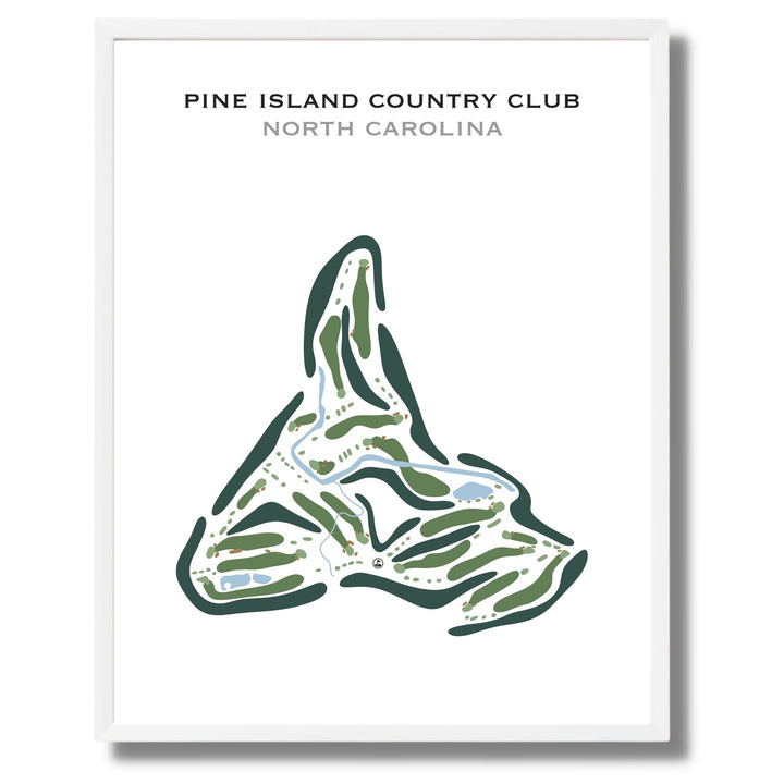 Pine Island Country Club, North Carolina - Printed Golf Course