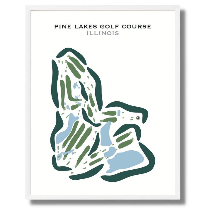 Pine Lakes Golf Course, Herrin, Illinois - Printed Golf Courses