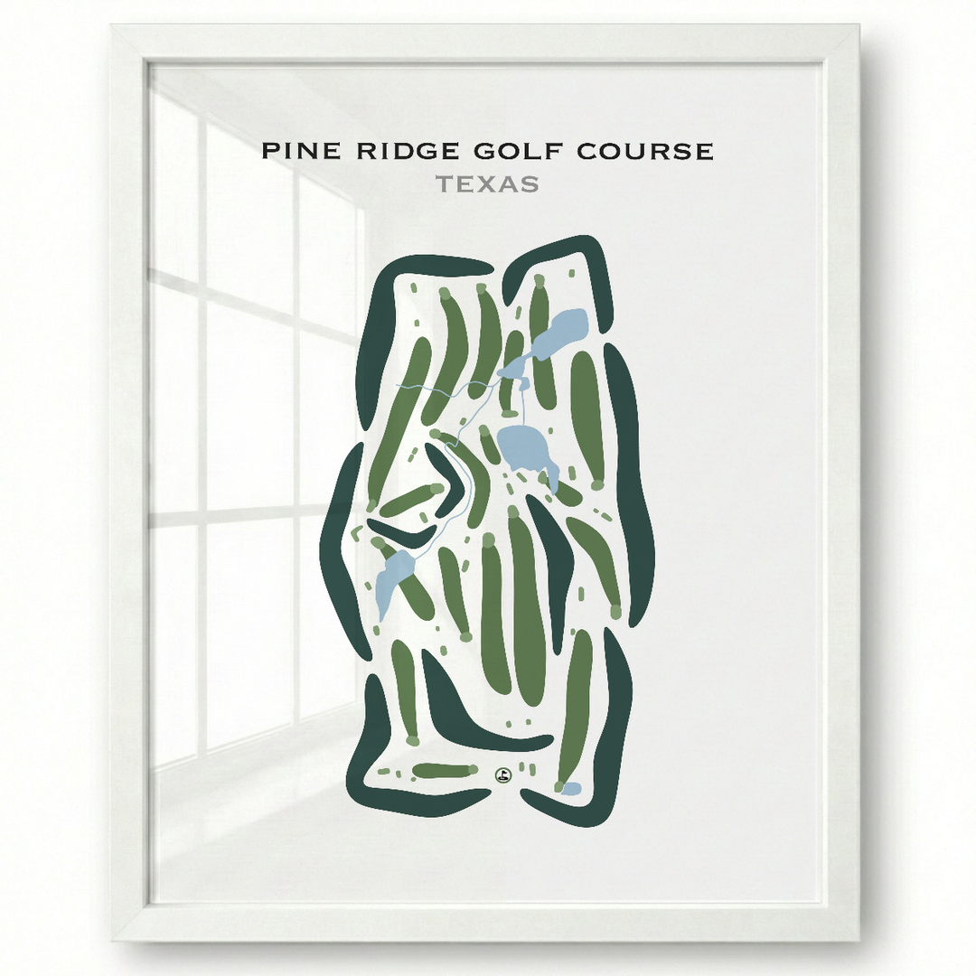 Pine Ridge Golf Course, Texas - Printed Golf Courses