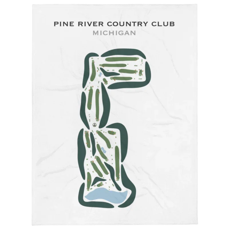 Pine River Country Club, Alma, Michigan - Printed Golf Courses