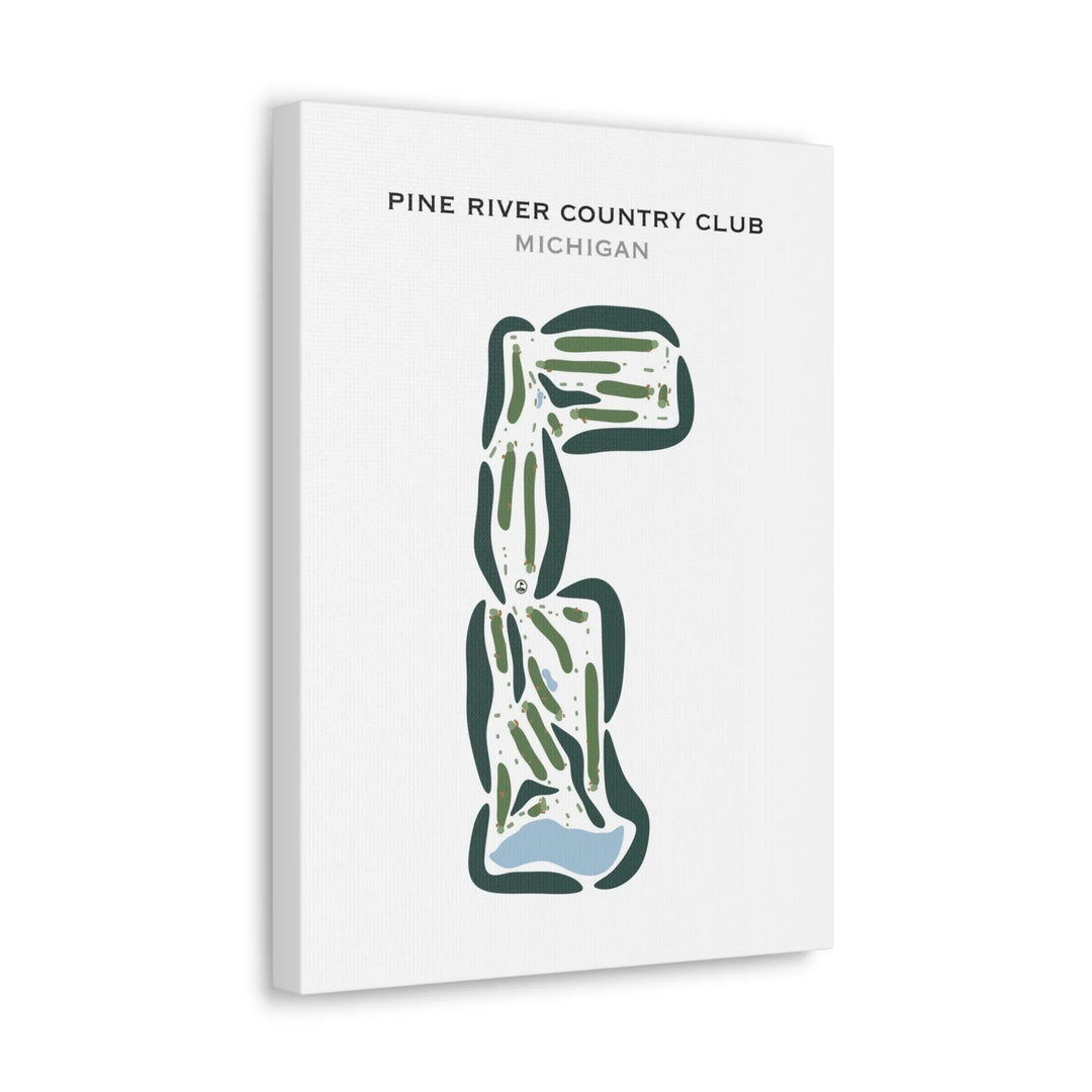 Pine River Country Club, Alma, Michigan - Printed Golf Courses