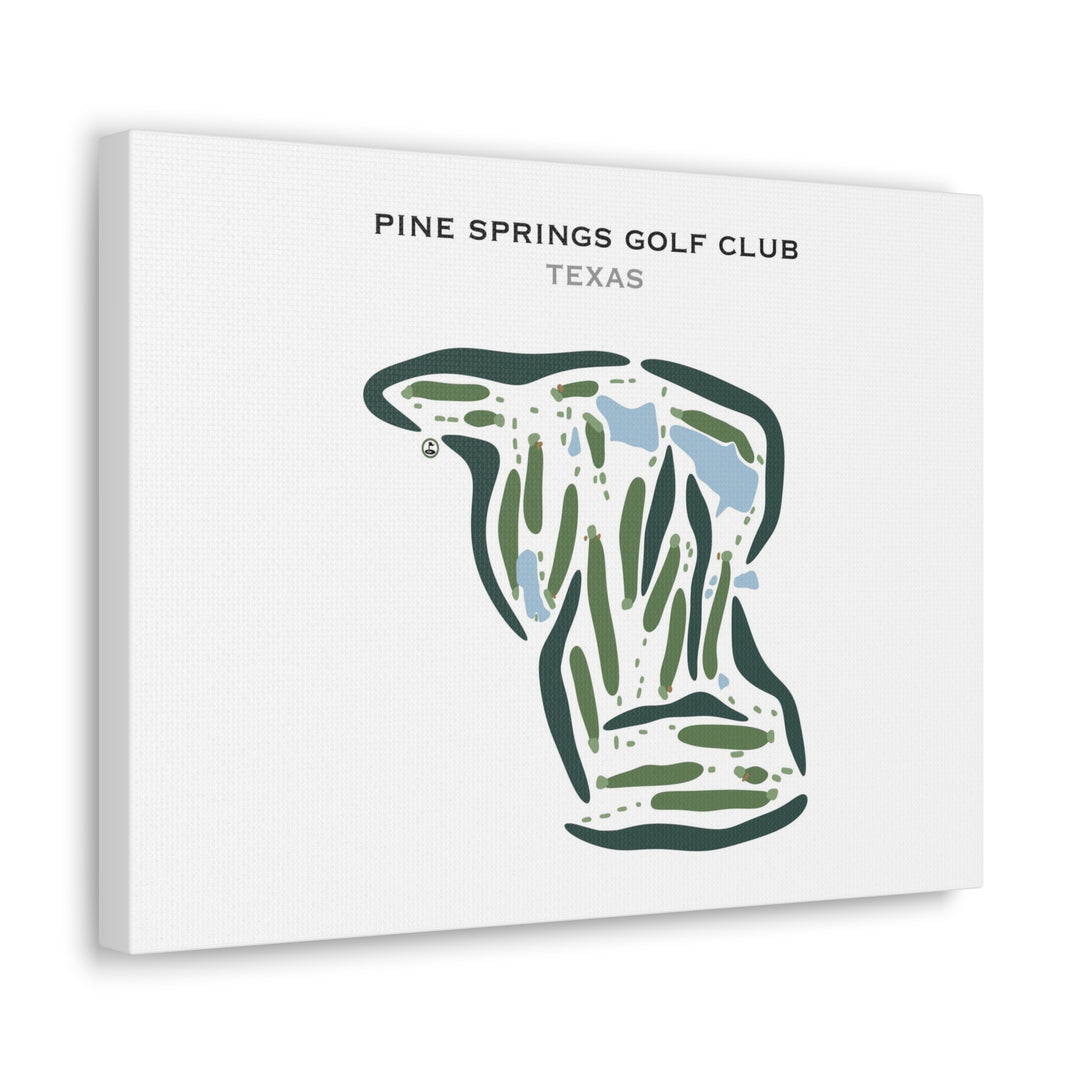 Pine Springs Golf Club, Texas - Printed Golf Courses