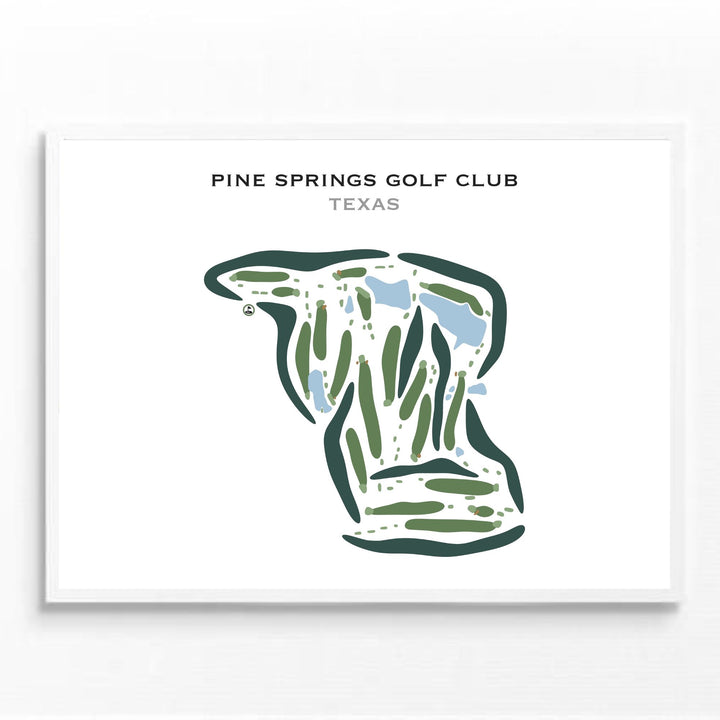 Pine Springs Golf Club, Texas - Printed Golf Courses