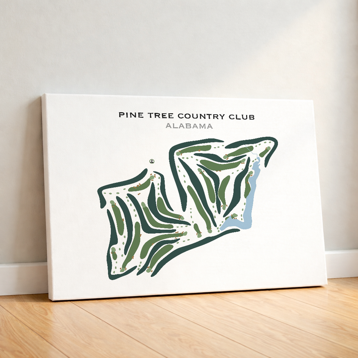 Pine Tree Country Club, Alabama - Printed Golf Courses