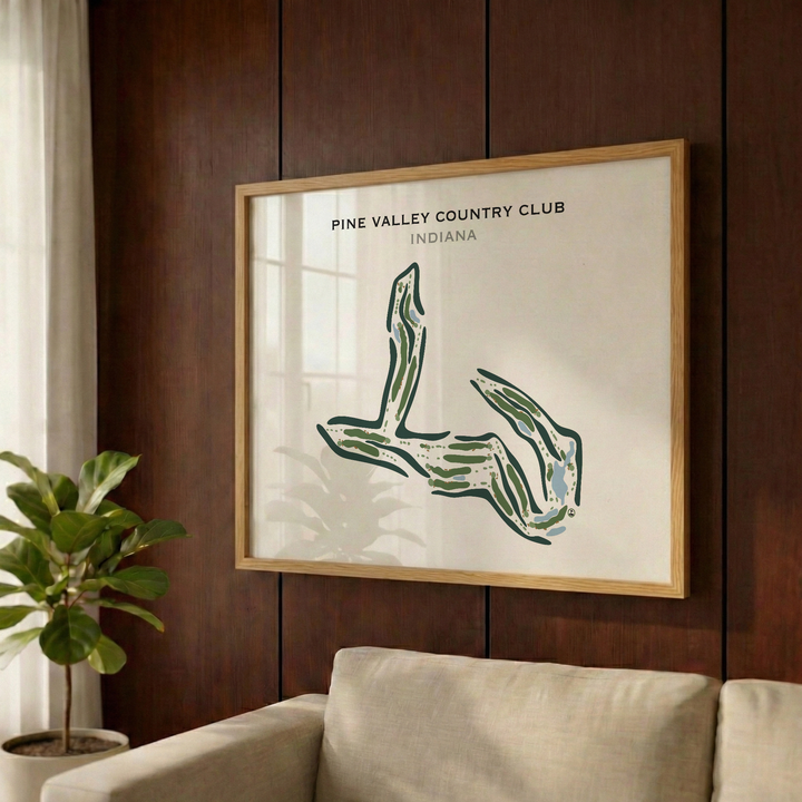 Pine Valley Country Club, Indiana - Printed Golf Courses