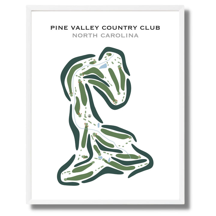 Pine Valley Country Club, North Carolina - Printed Golf Course