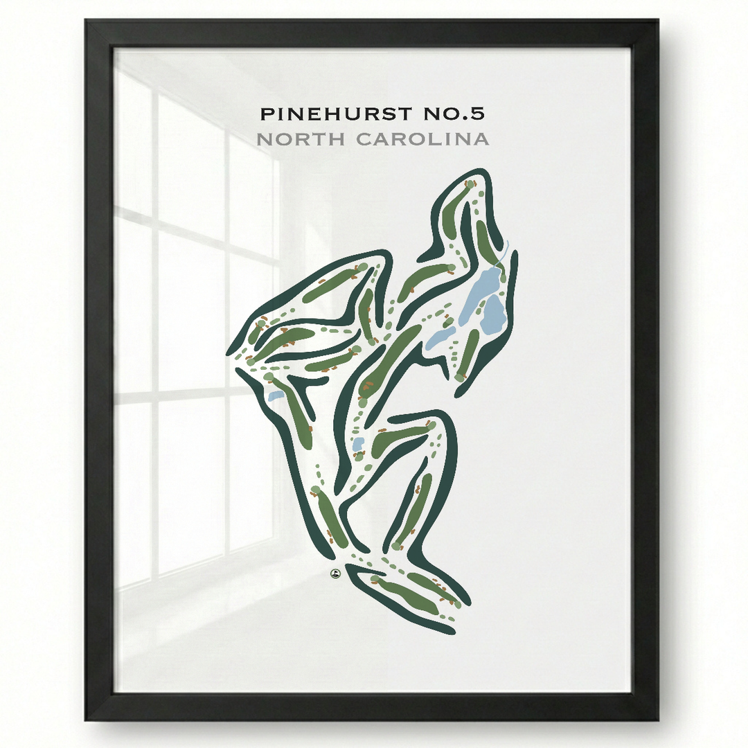 Pinehurst No.5 Golf Course, North Carolina - Printed Golf Course