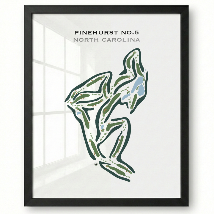 Pinehurst No.5 Golf Course, North Carolina - Printed Golf Course