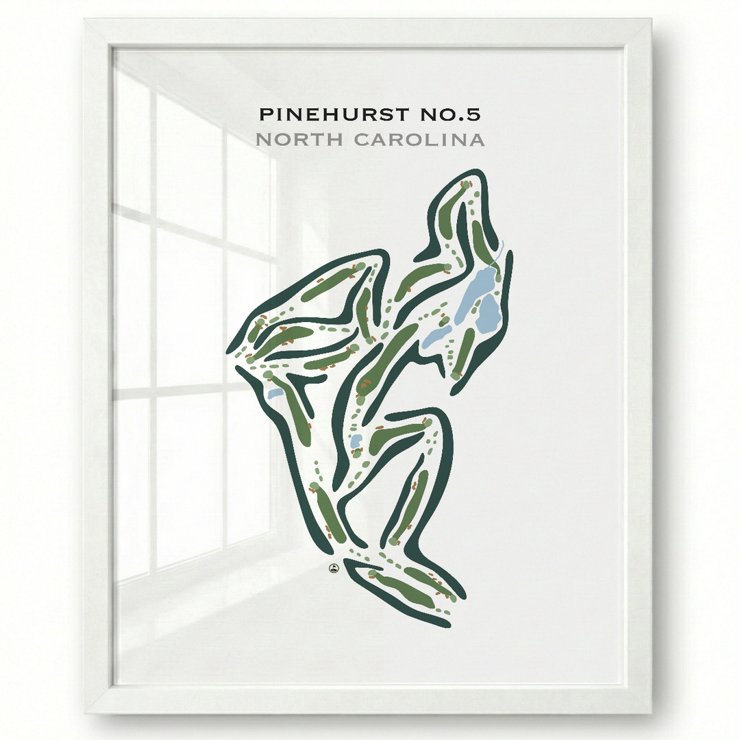 Pinehurst No.5 Golf Course, North Carolina - Printed Golf Course