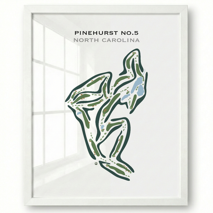 Pinehurst No.5 Golf Course, North Carolina - Printed Golf Course
