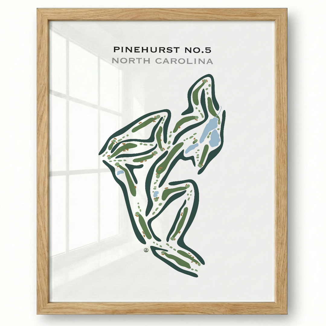 Pinehurst No.5 Golf Course, North Carolina - Printed Golf Course