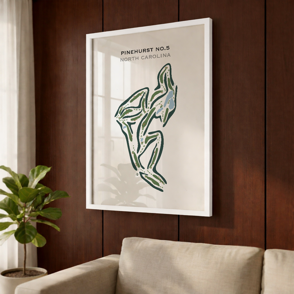 Pinehurst No.5 Golf Course, North Carolina - Printed Golf Course