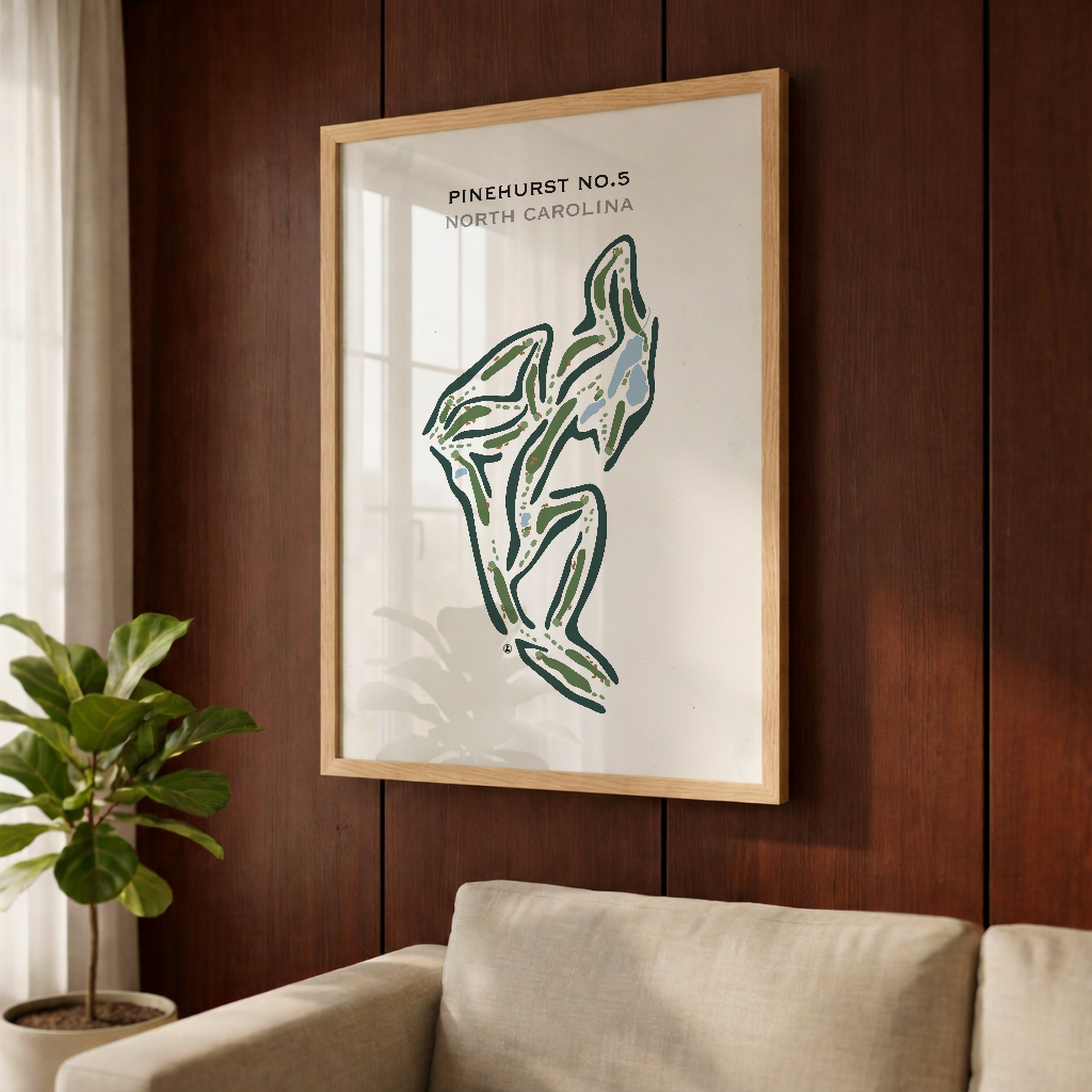 Pinehurst No.5 Golf Course, North Carolina - Printed Golf Course