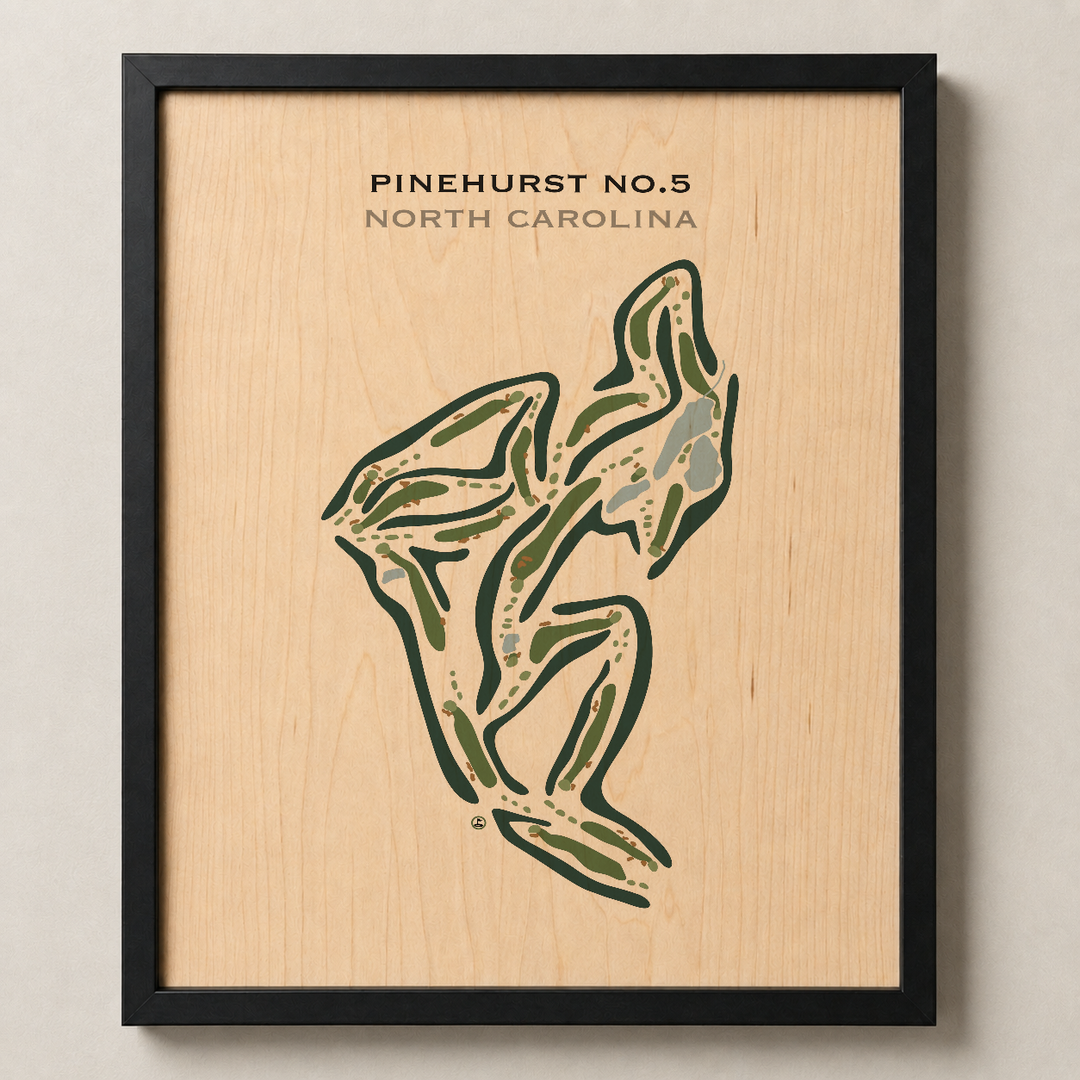 Pinehurst No.5 Golf Course, North Carolina - Printed Golf Course