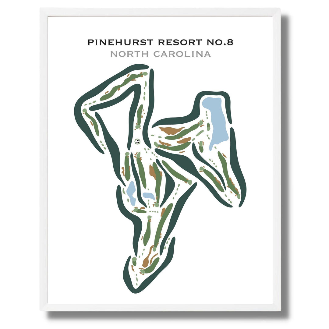 Pinehurst Resort #8, North Carolina - Printed Golf Courses - Golf Course Prints