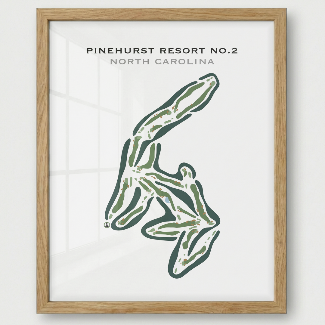 Pinehurst Resort No. 2 Country Club, North Carolina - Printed Golf Courses