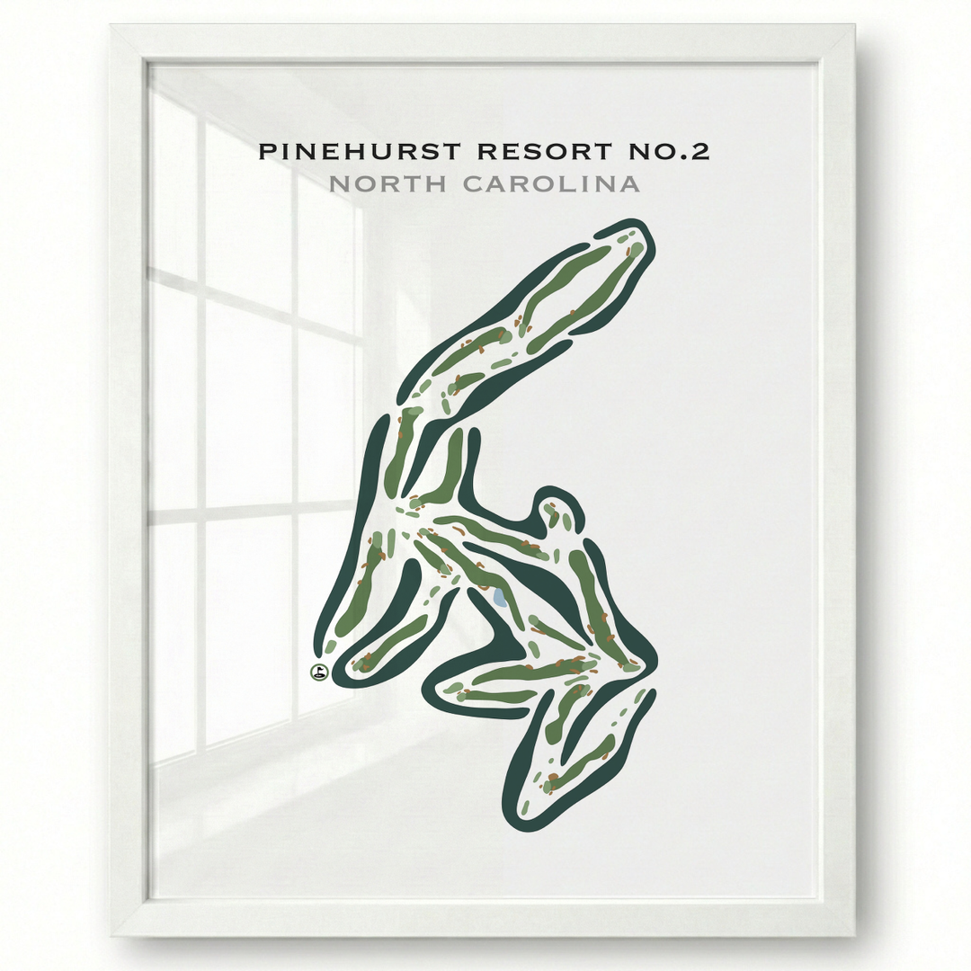 Pinehurst Resort No. 2 Country Club, North Carolina - Printed Golf Courses
