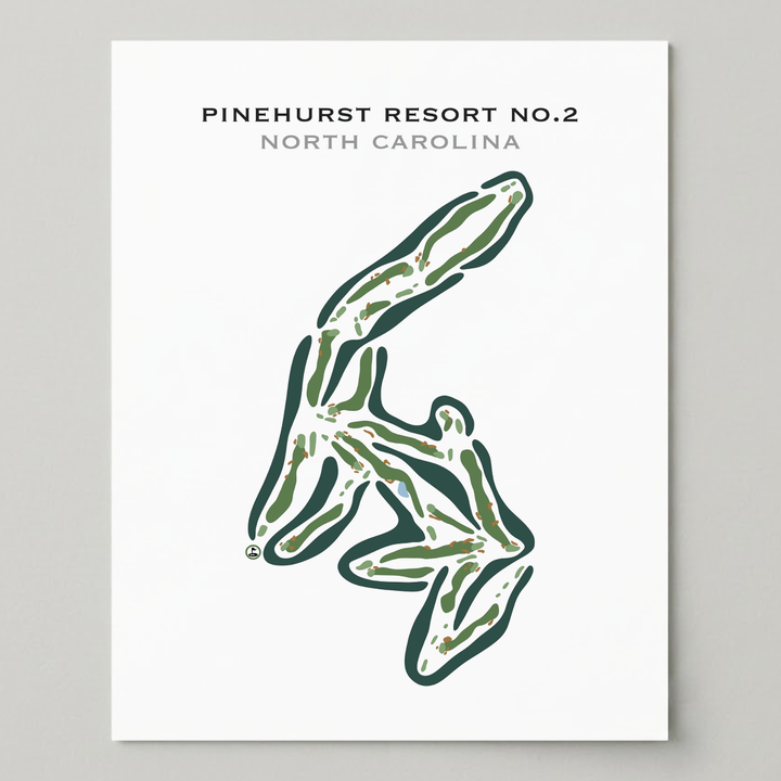 Pinehurst Resort No. 2 Country Club, North Carolina - Printed Golf Courses