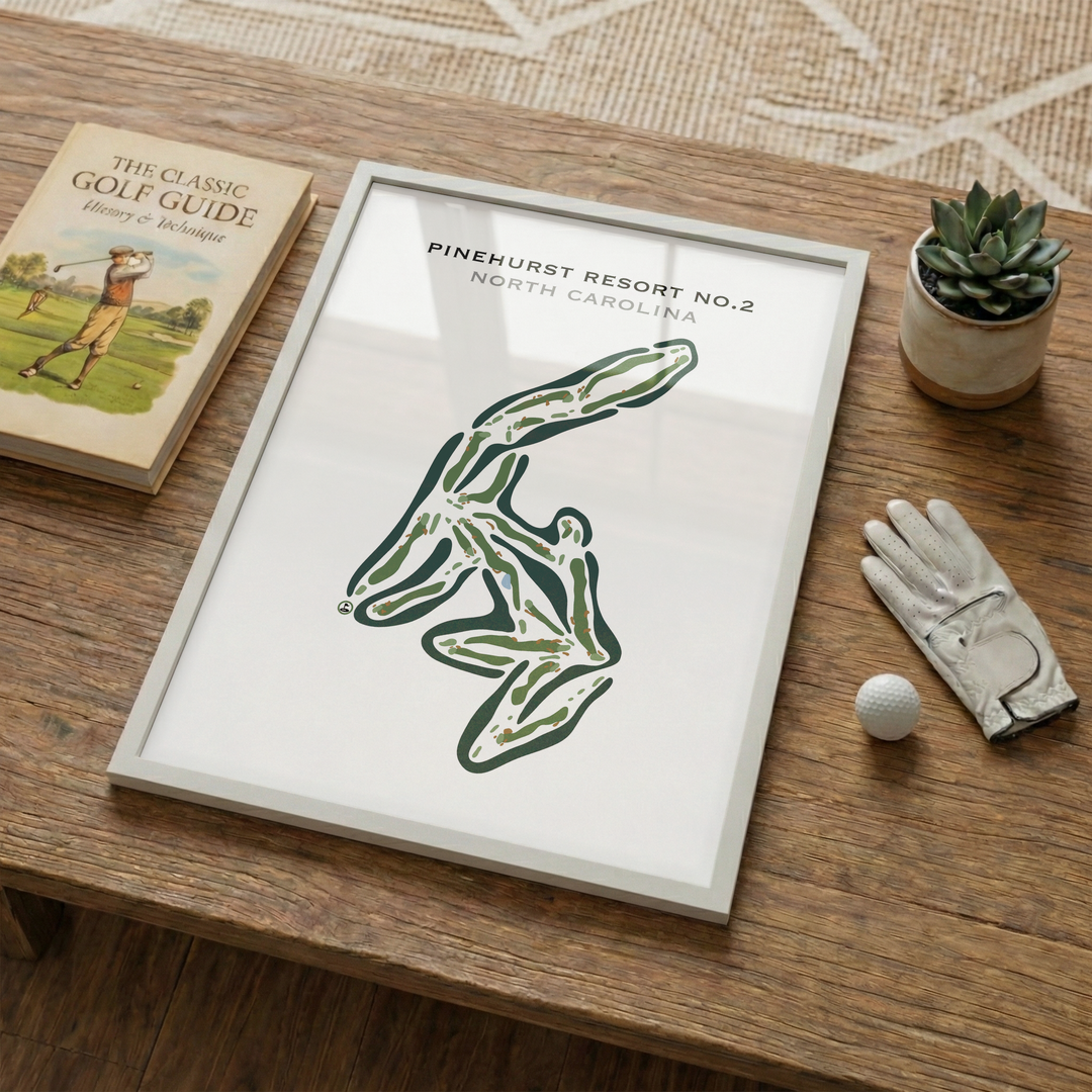 Pinehurst Resort No. 2 Country Club, North Carolina - Printed Golf Courses