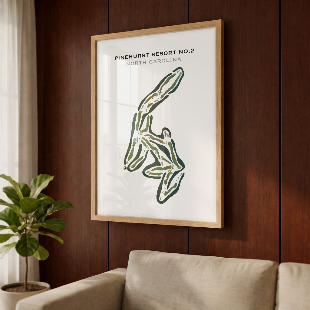 Pinehurst Resort No. 2 Country Club, North Carolina - Printed Golf Courses