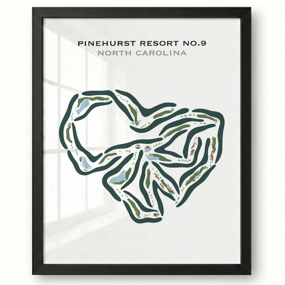 Pinehurst Resort No. 9, North Carolina - Printed Golf Courses