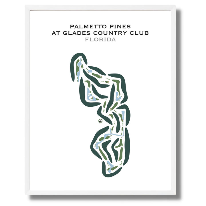 Palmetto Pines Course at Glades Country Club, Florida - Printed Golf Courses