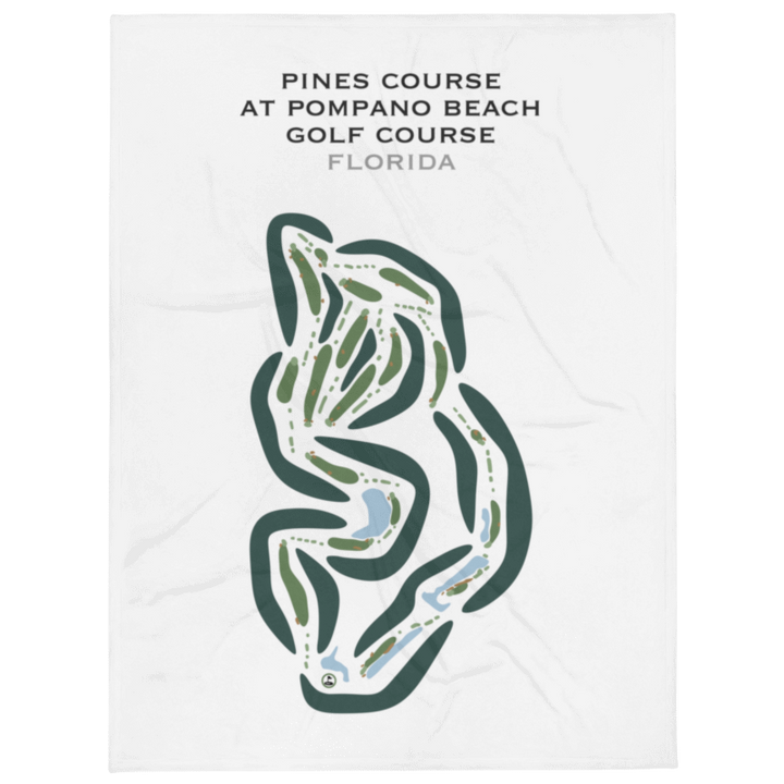 Pines Course at Pompano Beach Golf Course, Florida - Printed Golf Courses