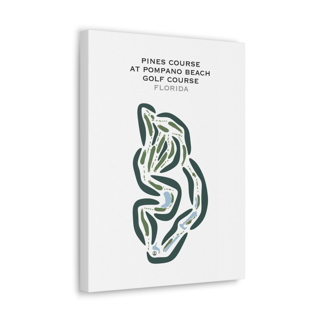 Pines Course at Pompano Beach Golf Course, Florida - Printed Golf Courses