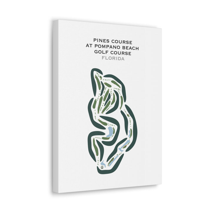 Pines Course at Pompano Beach Golf Course, Florida - Printed Golf Courses