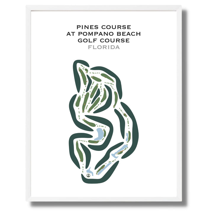 Pines Course at Pompano Beach Golf Course, Florida - Printed Golf Courses